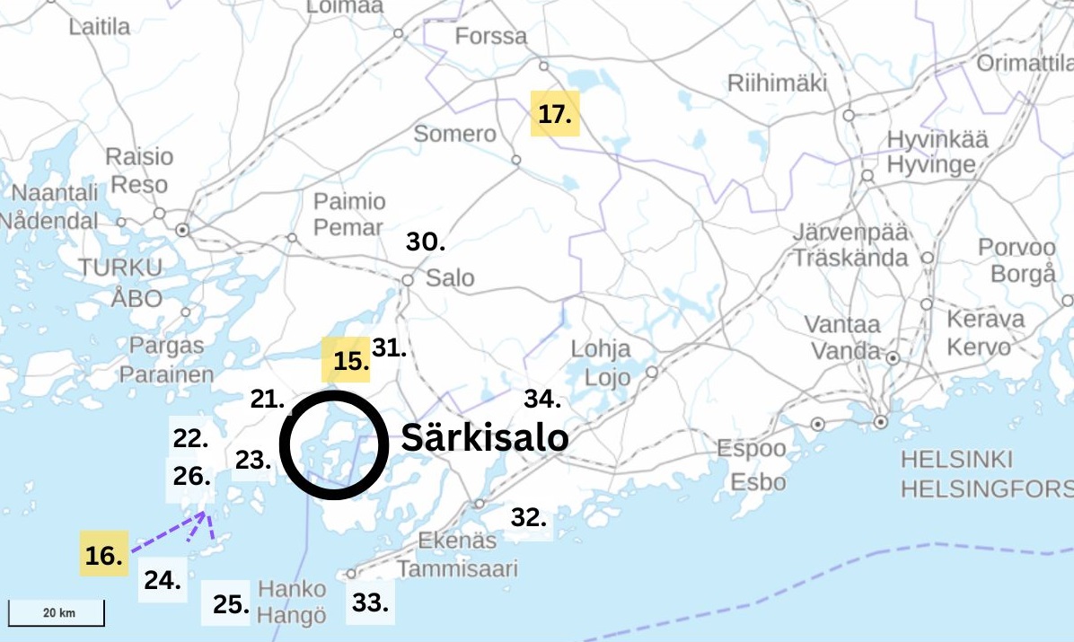 a map of south finland